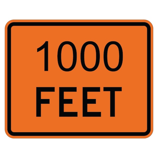 Sign Solutions Usa 18 in Height, 24 in Width, Aluminum, Horizontal Rectangle DUS08DFO2418W16-2P1 - main